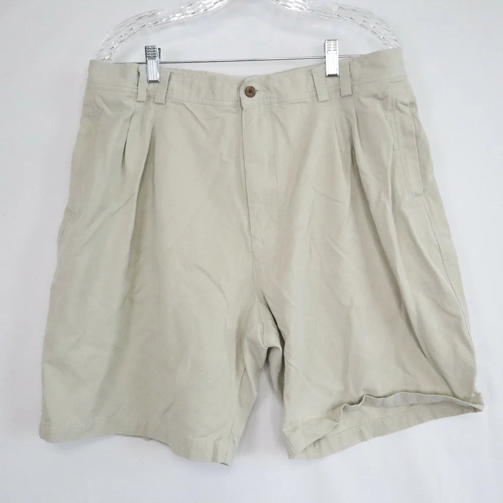 Tommy‎ Bahama Shorts Mens 38 Relax Chino Resort Casual Pleated Beige